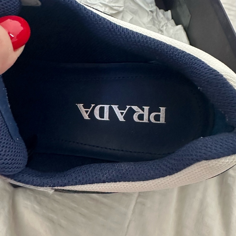Prada Men's Black, White, and Gray Sneakers - Picture 4 of 15